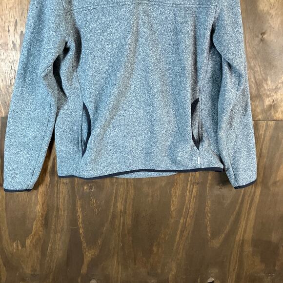 Eddie Bauer Womens Sweatshirt Gray Radiator Fleece Snap Mock Neck Large - Picture 3 of 12